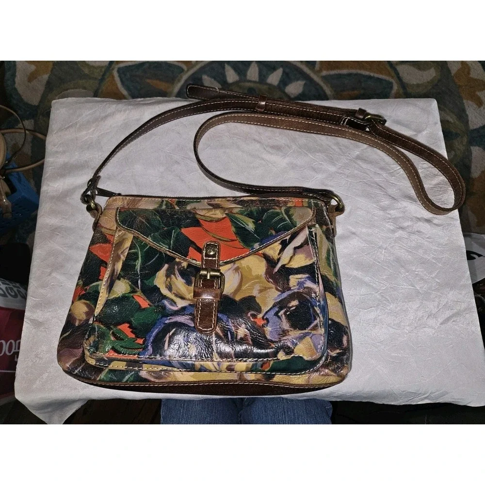 Patrica Nash Winter Bloom Leather Lanza Crossbody Bag‎